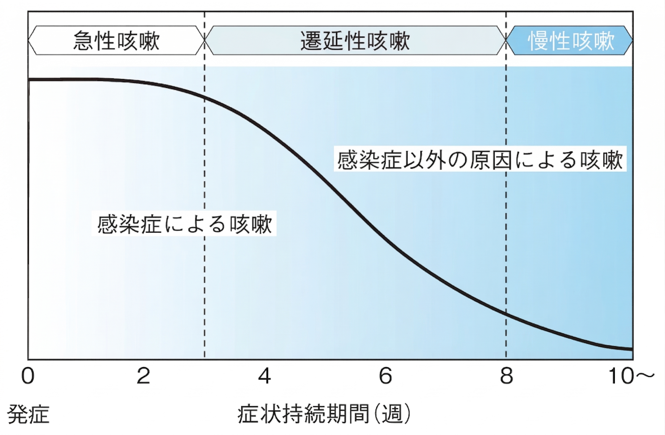 長引く咳の原因フローチャート